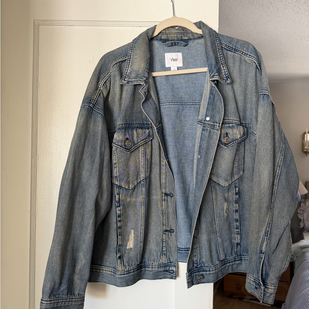 YMI Oversized Vintage Wash Denim Jacket